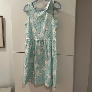 NWT H&M Girls' Mint Green Sleeveless Dress with Doves Size 8/10
